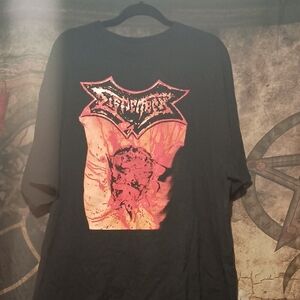 Gildan Black and Red Graphic Men's Tee